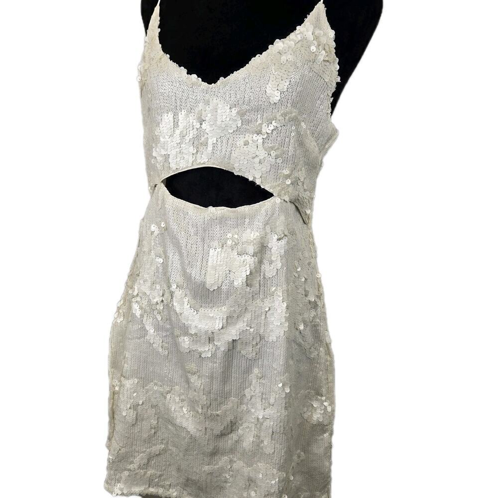 Walter Baker White Cloud Cutout Sequin Dress Allira NWT Princess Glam Size 8